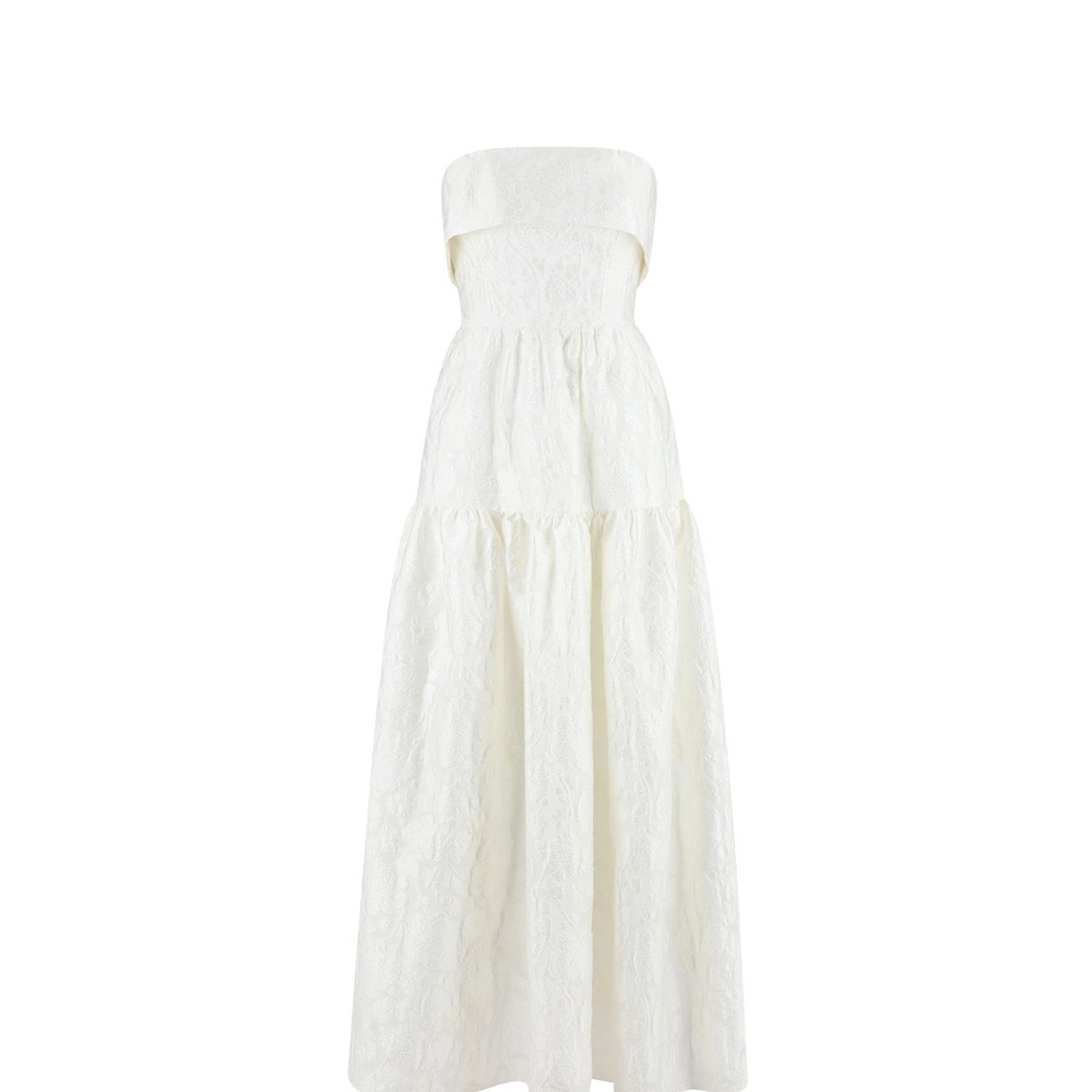 Maison Amory Swan Lake Maxi Dress-XS-Cream Custard - Picture 7 of 7